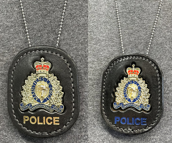 RCMP Crest Badge Carrier # 2--INCLUDES Badge / 30" Chain