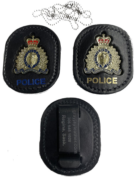 RCMP Crest Badge Carrier # 2--INCLUDES Badge / 30" Chain