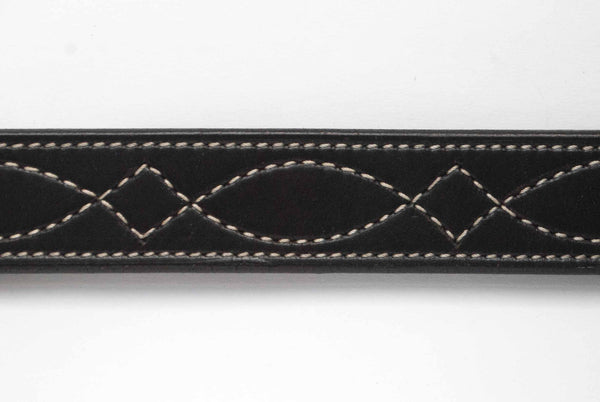 Black Gunfighter Figure 8/Diamond Stitch Belt