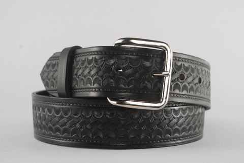 Black Basketweave Belt--#DB8-B