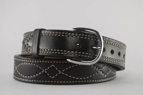 Black Gunfighter Figure 8/Diamond Stitch Belt