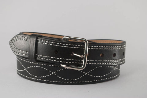 Black Basketweave Belt--#DB8-B